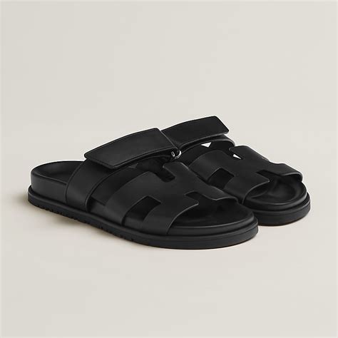 hermes black slides|hermes chypre techno sandals.